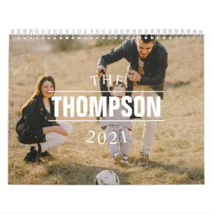 Modernes Foto für Familienname Kalender