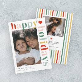 Modernes Foto für farbenfrohe Typografie Feiertagskarte