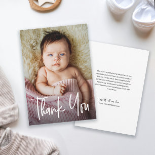 Modernes Foto für Handschriften mit individuellem  Dankeskarte