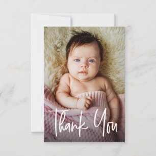 Modernes Foto für Handschriften mit individuellem  Dankeskarte