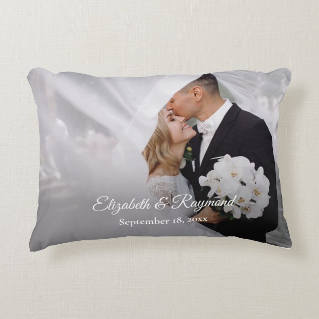 Modernes Foto für Hochzeiten Dekokissen (Vorderseite)