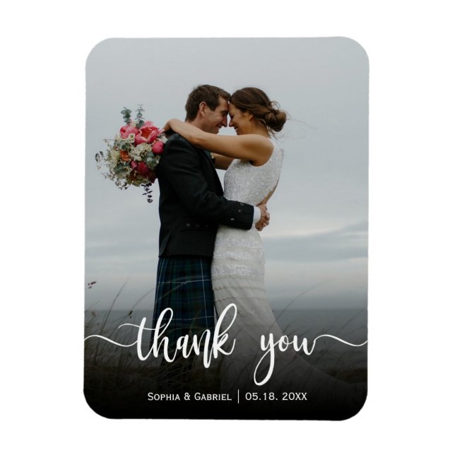 Modernes Foto für Hochzeiten Magnet (Vertikal)