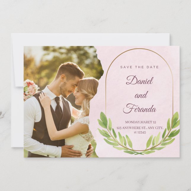 Modernes Foto für Hochzeitsszenarien - Rett Einladung (Vorderseite)