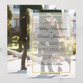 Modernes Foto für Hochzeitüberlagerungen Einladung