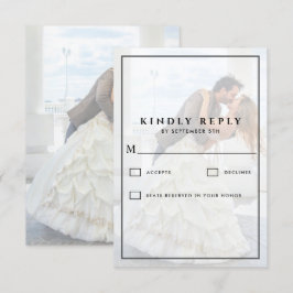 Modernes Foto für Kalligrafie RSVP Karte