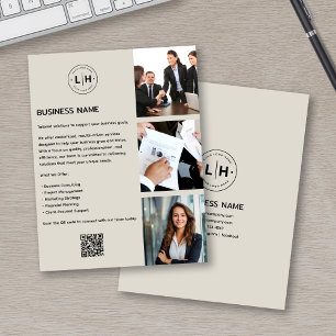 Modernes Foto für kundenspezifische Logos QR Busin Flyer