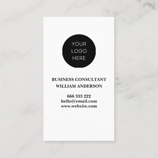 Modernes Foto für Minimalistische Berufliche Logos Visitenkarte (Rückseite)