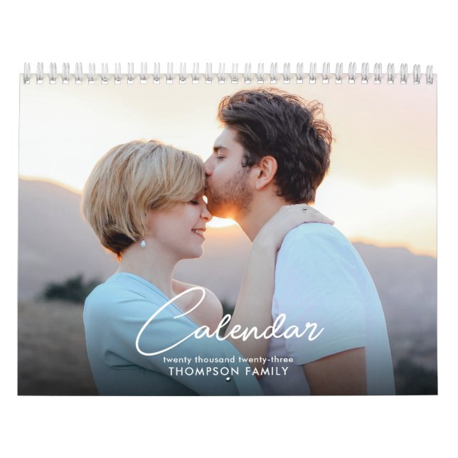 Modernes Foto für Minimalistische Skriptfamilie Kalender (Titelbild)