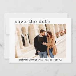 Modernes Foto für Schreibmaschine Save The Date
