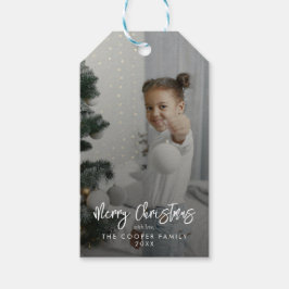 Modernes Foto für Weihnachtsgeschenke Geschenkanhänger