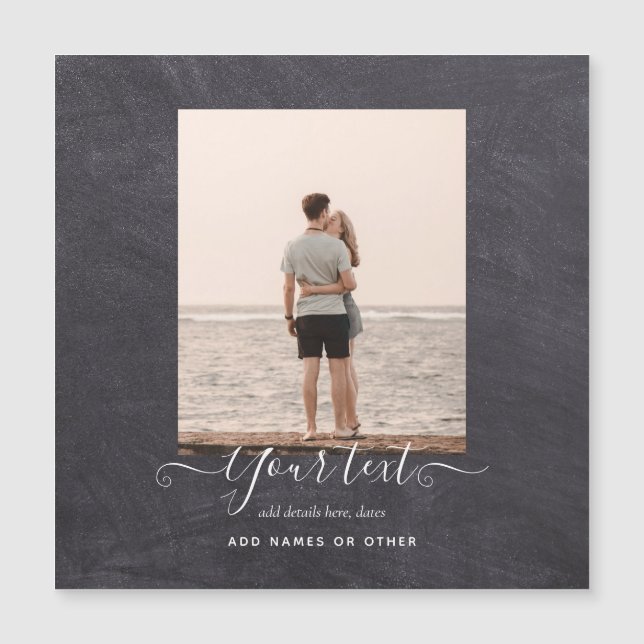 Modernes FOTO-Geschenk Benutzerdefiniertes Chalkbo Magnetkarte (Vorderseite)
