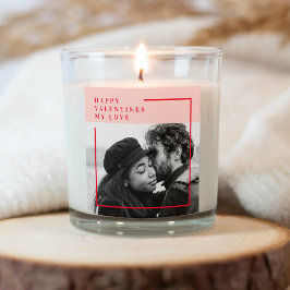 Modernes Foto | Geschenk von Rot und Rosa Quadratischer Aufkleber