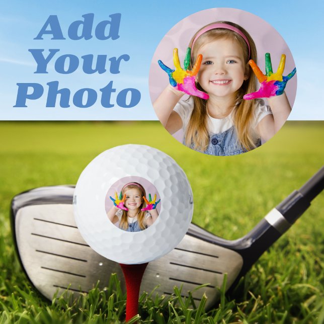 Modernes Foto Golfball (Introducing Modern Custom Photo Golf Balls, the ultimate personalized gift for any golfer. )