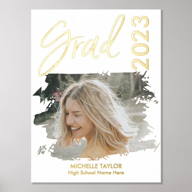 Modernes Foto Graduate High School Frame Foil Prin Foliendrucke (Vorderseite)