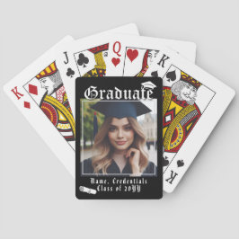 Modernes Foto-Graduiertendiplom Spielkarten