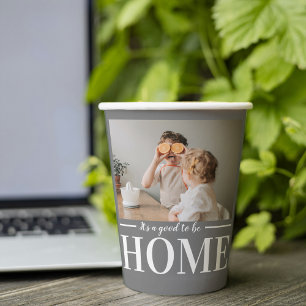 Modernes Foto grau Es ist gut, Zuhause-Quote Gesch Pappbecher