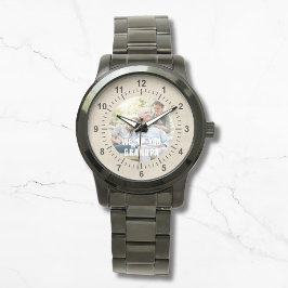 Modernes Foto Großvater Drehbuch Herz Armbanduhr