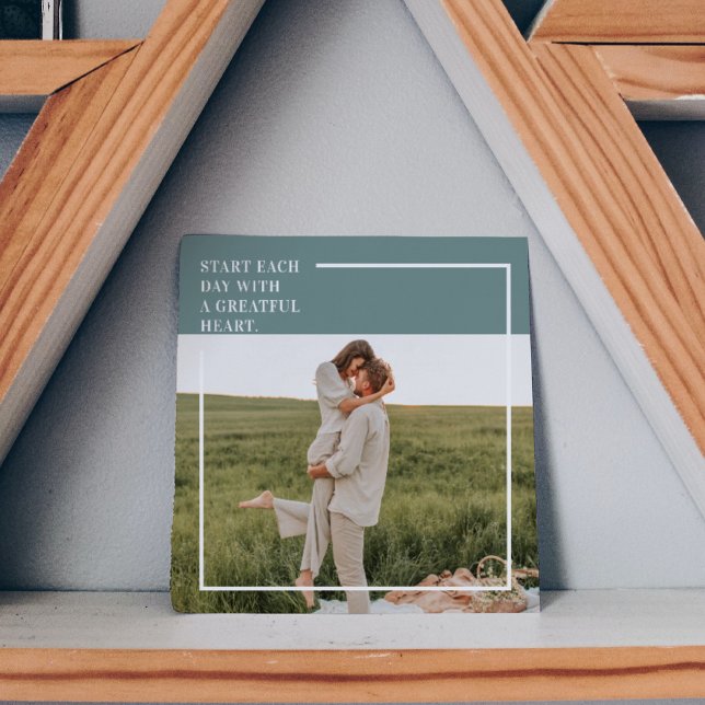 Modernes Foto Grüne Familie Liebliches Geschenk Magnetkarte (Von Creator hochgeladen)