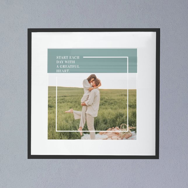 Modernes Foto Grüne Familie Liebliches Geschenk Poster (Von Creator hochgeladen)