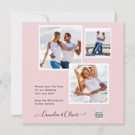 Modernes FOTO Hochzeit Einladung QR CODE UAWG Blus