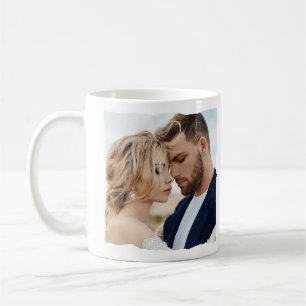 Modernes Foto Hochzeit personalisiert Mr. und Mrs. Kaffeetasse