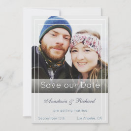 Modernes Foto Hochzeit rettet das Datum Save The Date