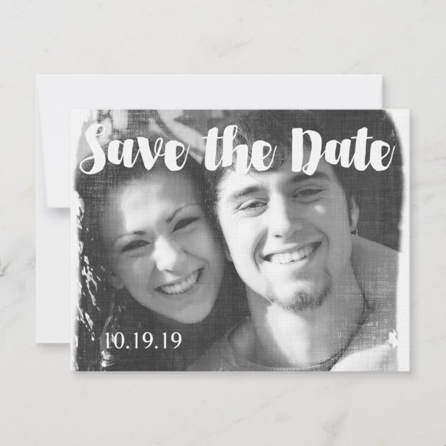 Modernes Foto Hochzeit rettet das Datum Save The Date (Vorderseite)