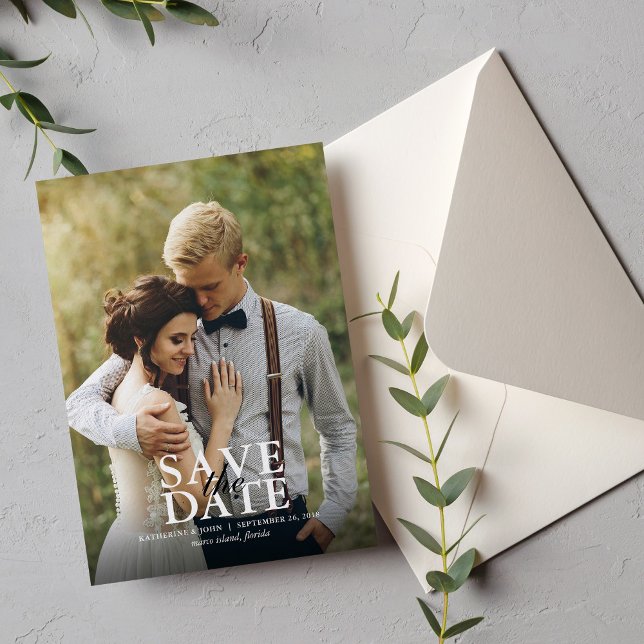 Modernes Foto Hochzeit rettet das Datum Save The Date (Von Creator hochgeladen)