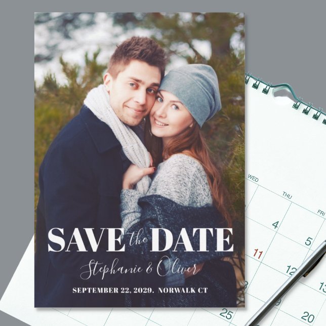 Modernes Foto Hochzeit rettet das Datum Save The Date (Von Creator hochgeladen)