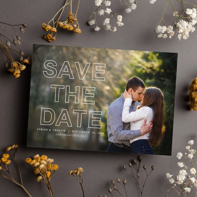 Modernes Foto Hochzeit rettet das Datum Save The Date (Von Creator hochgeladen)