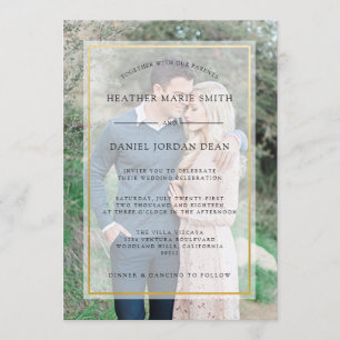 Modernes Foto Hochzeitseinladung Einladung