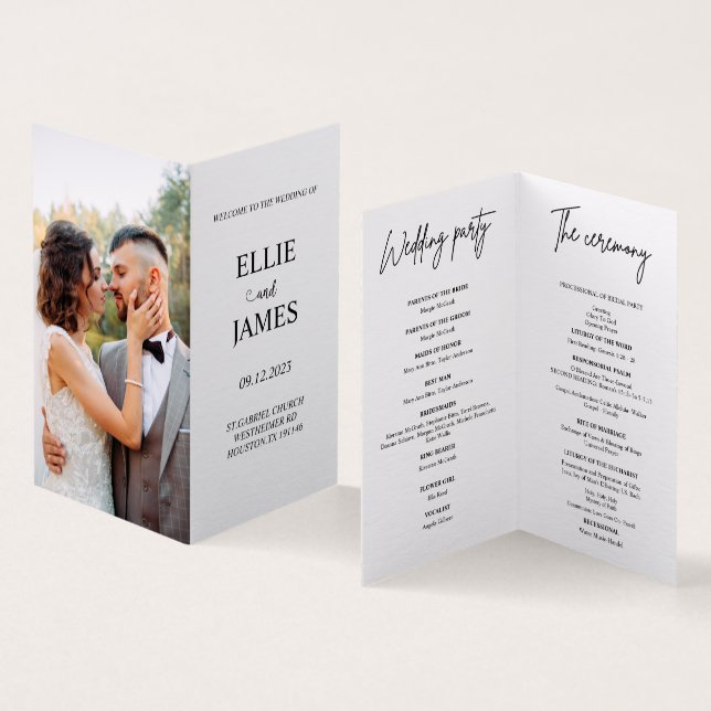 Modernes Foto Hochzeitskalender (Innenseite und Außenseite)