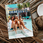 Modernes Foto jeden Alters Karte<br><div class="desc">Moderne Farben und lustige Typografie überlagern Ihr Foto mit einer personalisierten Botschaft im Inneren. Die Erinnerung an den Geburtstag eines Liebsten mit einer Karte zeigt Ihnen bereits, dass es Ihnen wichtig ist, aber wenn Sie sie wirklich Liebe geben, ist eine benutzerdefinierte Karte ein Muss! Design ist modern und einfach. Fügen...</div>