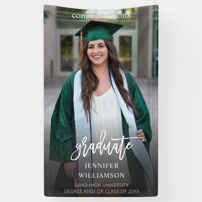 Modernes Foto Kalligrafie 2 Vertikales Graduat Banner (Vertikal)