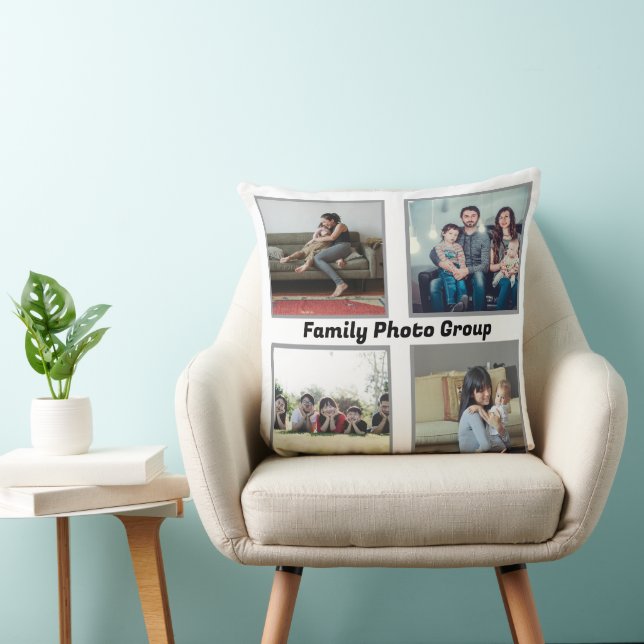 Modernes Foto Kissen - "Familie ist alles (Stuhl )