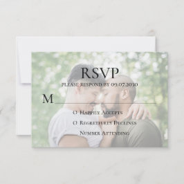 Modernes Foto LGBTQ RSVP Karte