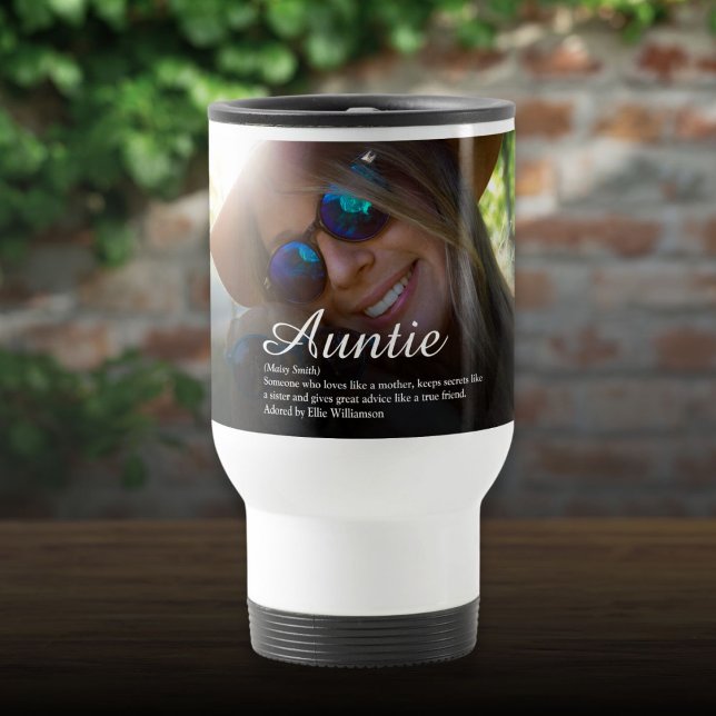 Modernes Foto Lieblingssender Reisebecher (Modern Photo Favorite Aunt Auntie Definition Travel Mug)