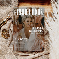 Modernes Foto Magazine Cover Brautparty