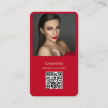 Modernes Foto-Make-up-Geschäftskarten-Logo Barcode