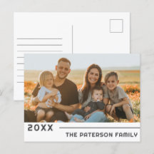 Modernes Foto Minimalistischer Familienname