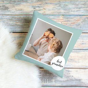 Modernes Foto Minze Liebliches Grandma Geschenk Kissen