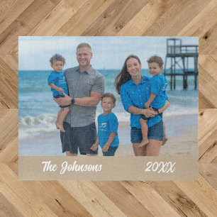 Modernes Foto mit einfacher Strandfamilie Jigsaw P