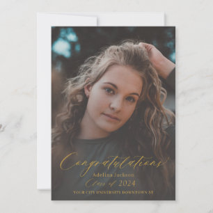 Modernes Foto mit Goldskripten Ankündigung