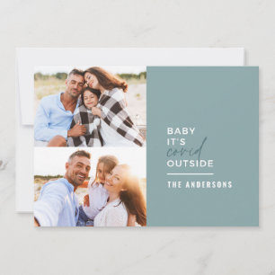 Modernes Foto mit minimaler Typografie Feiertagskarte