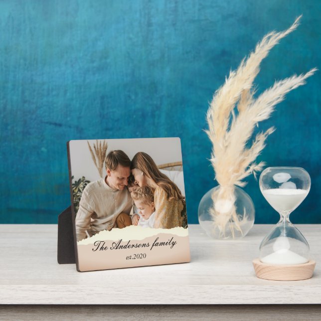 Modernes Foto mit Personalisiertem Namen Fotoplatte (InSitu)