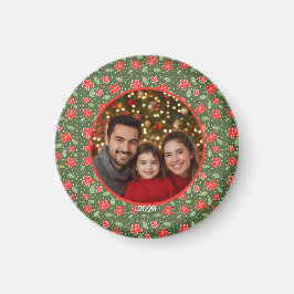 Modernes Foto mit Personalisiertem Rot und Grün Magnet