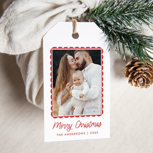 Modernes Foto mit roter Skulptur Geschenkanhänger (Von Creator hochgeladen)