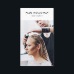 Modernes Foto mit weißem Haar Visitenkarte<br><div class="desc">Modernes Foto mit weißem Haar</div>
