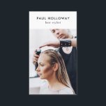 Modernes Foto mit weißem Haar Visitenkarte<br><div class="desc">Modernes Foto mit weißem Haar</div>