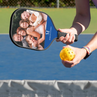 Modernes Foto Monogram Name Pickleball Paddle